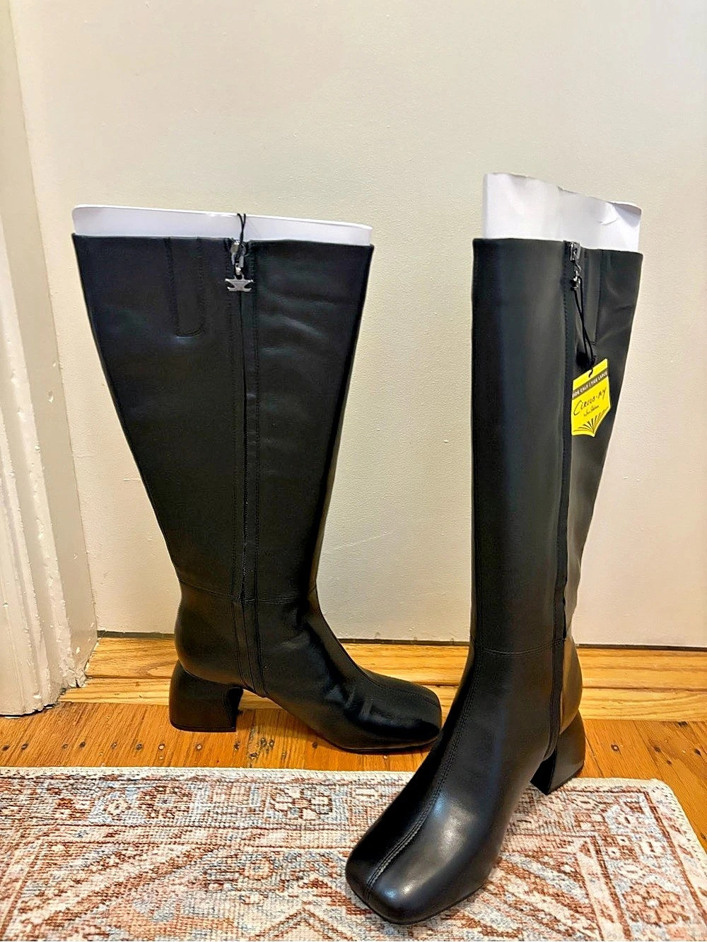 CIRCUS by Sam Edelman Oaklyn Black Wide Calf Boots US 8.5 NWT
